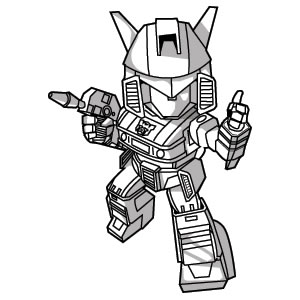 300x300 Auto Deformed Robot Vector