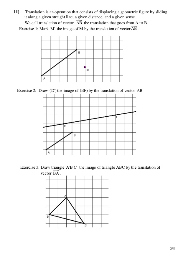 638x887 Vectors And Translations Worksheet