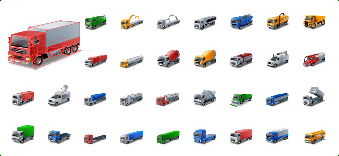 698x322 Transport Vector Icons With Custom Icon Design Service