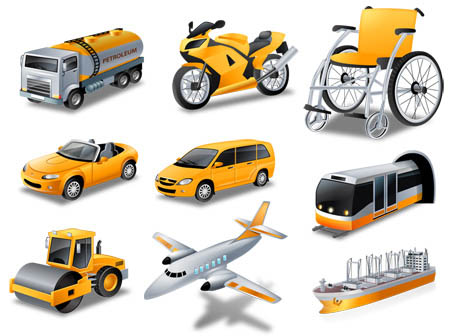 452x336 Transport Vector Icons