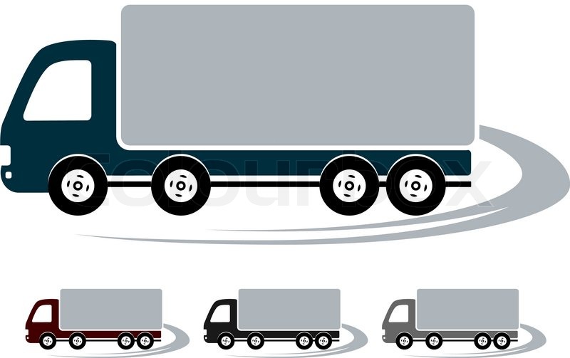 800x503 Transport Set Of Signs With Colorful Truck Image Stock Vector