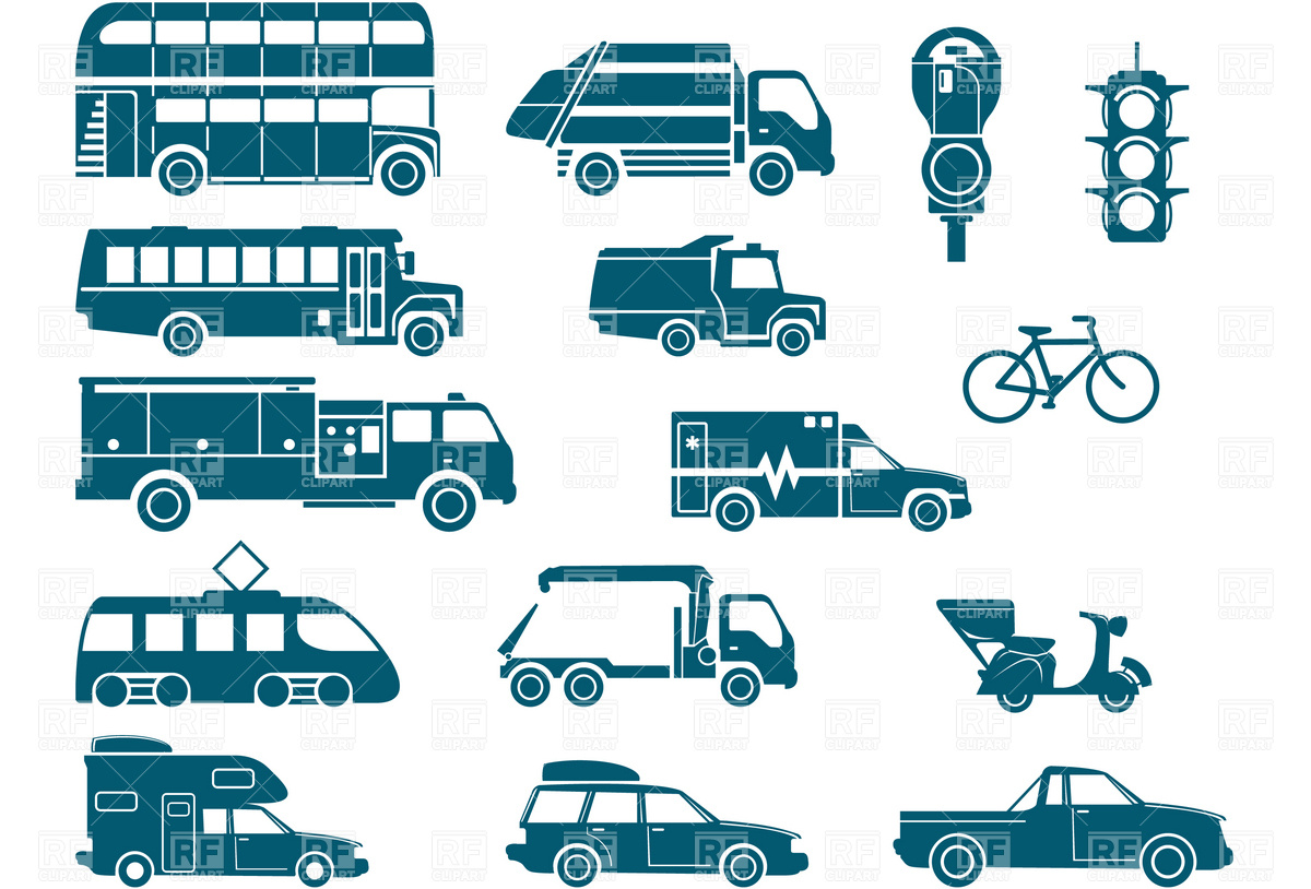 1200x814 Types Of City Public And Commercial Transport Vector Image