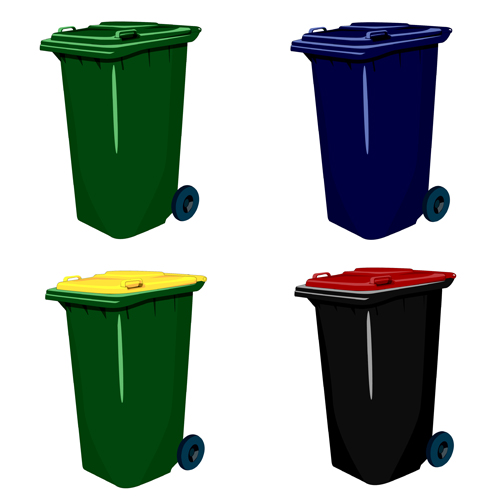 500x500 Colorful Trash Can Vector 04 Free Download