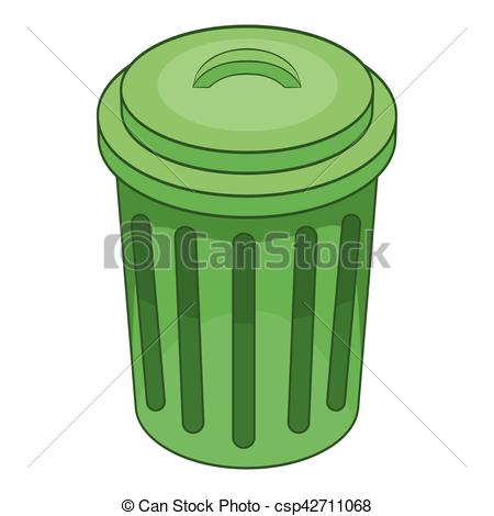 450x470 Trash Can Icon, Cartoon Style. Trash Can Icon. Cartoon
