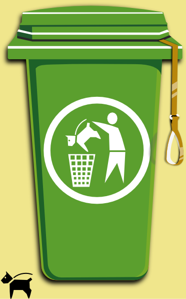 372x596 Dog Trash Can Clip Art