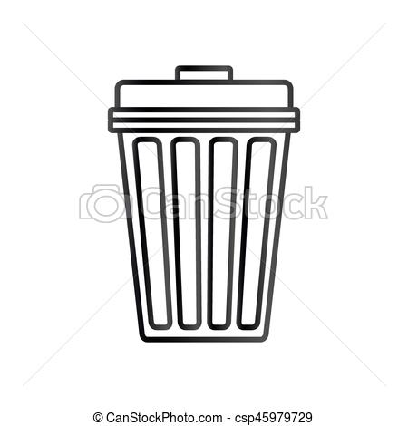 450x470 Isolated Trash Can Icon Vector Illustration Graphic Design.