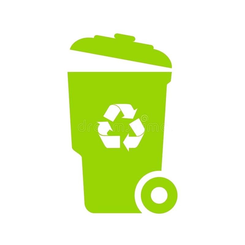 800x800 Trash Can Logo Download Big Green Trash Can Vector Icon Stock