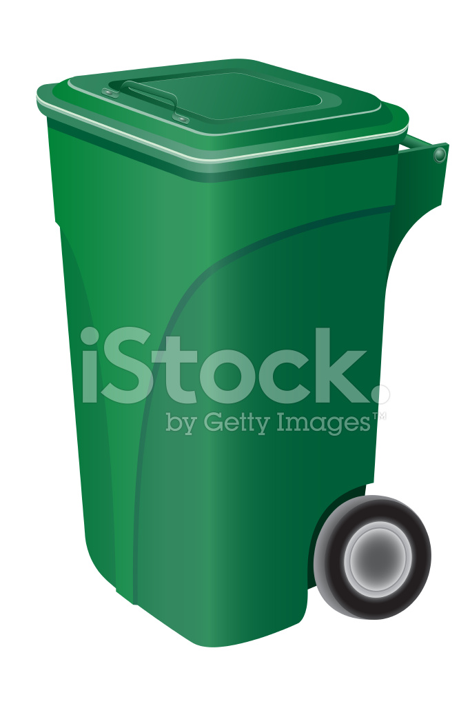 682x1024 Trash Can Vector Illustration Stock Vector