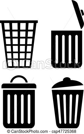 294x470 Trash Can Icons Set.