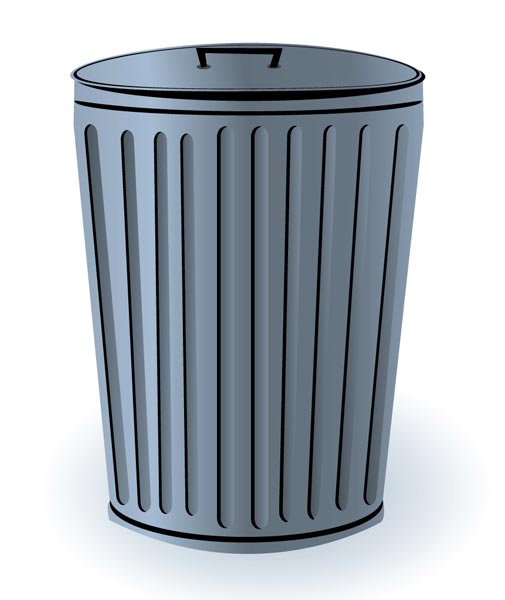 505x600 Trash Cans And Cleaning Utenstils Vector
