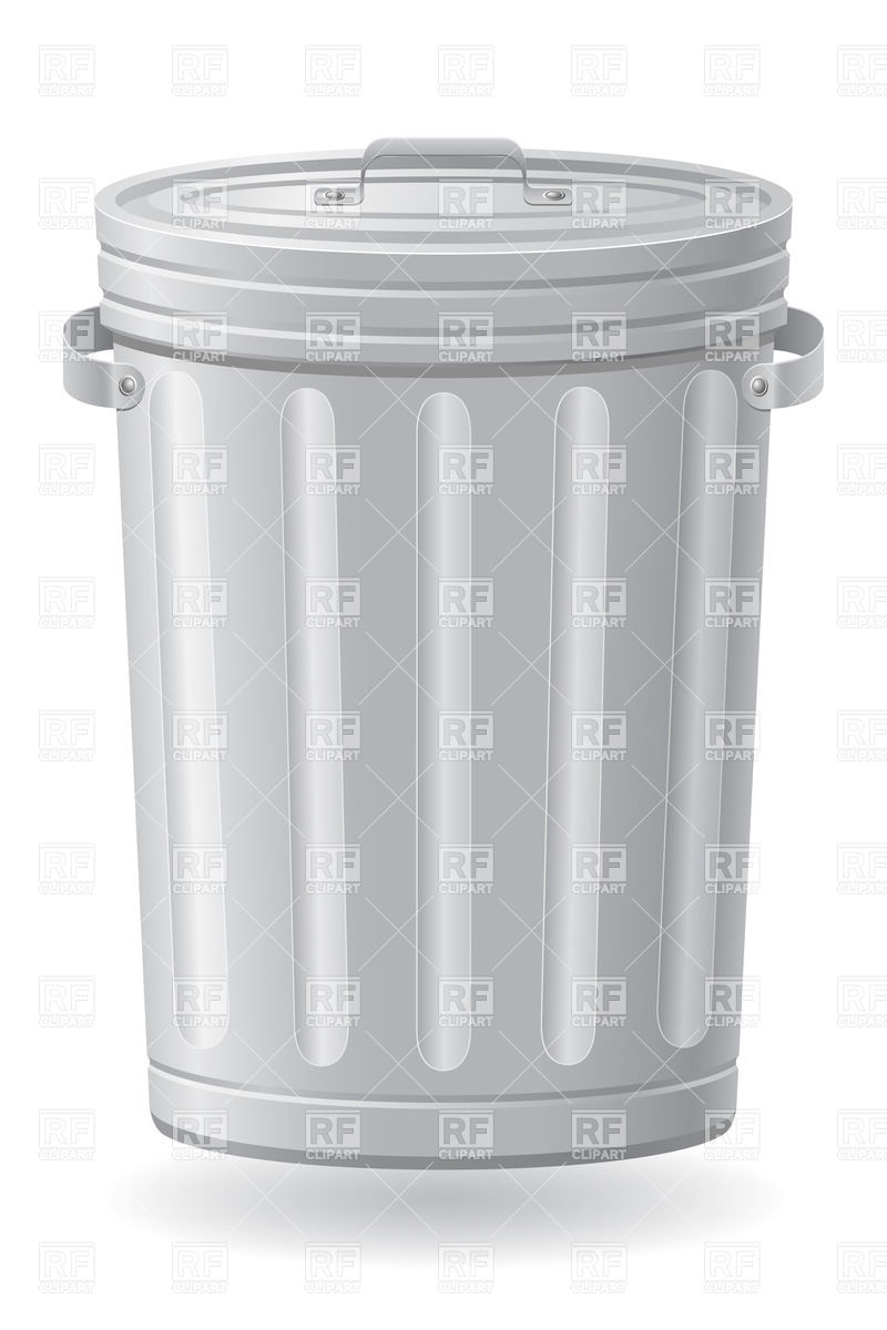 800x1200 Closed Metal Trash Can Vector Image Vector Artwork Of Objects