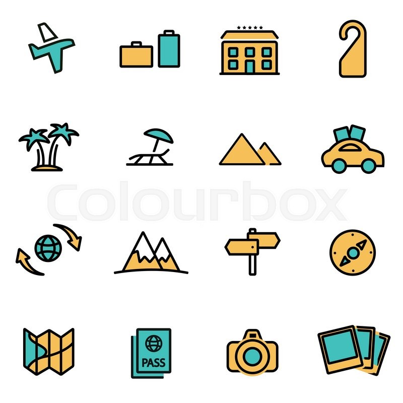 800x800 Trendy Flat Line Icon Pack For Designers And Developers. Vector