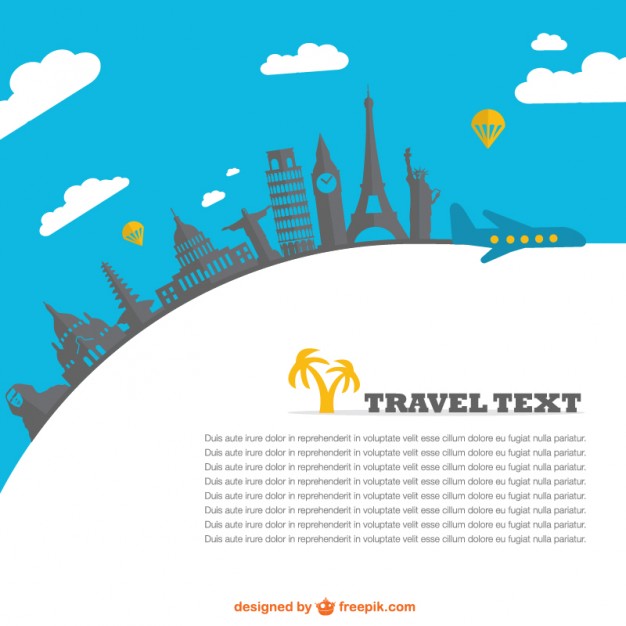 626x626 Air Travel Holidays With World Monuments Vector Free Download