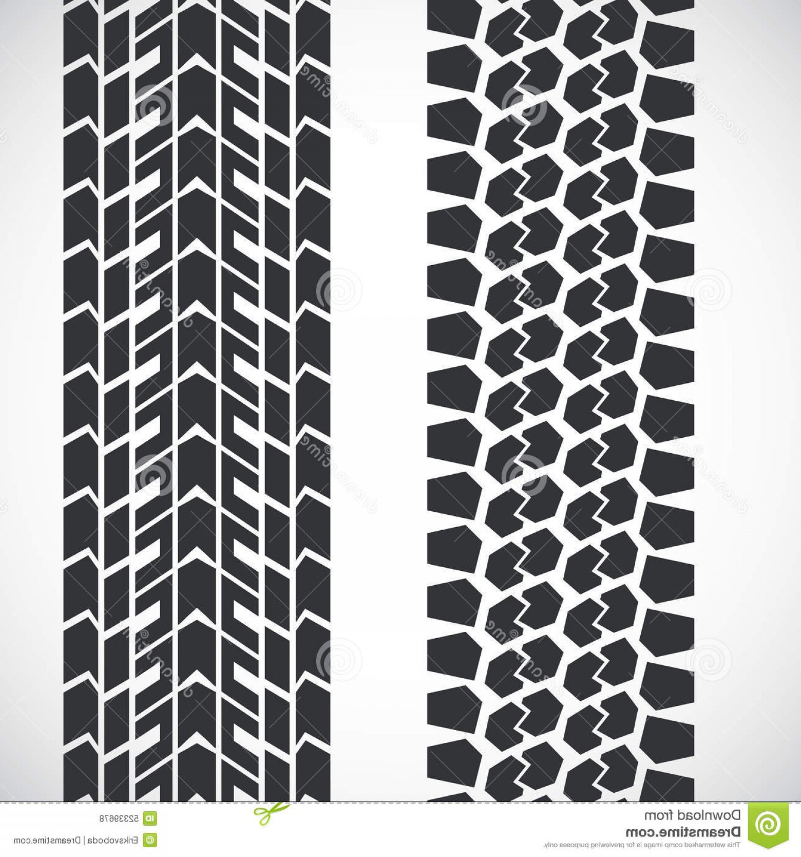 1560x1668 Stock Illustration Tread Pattern Tyre Vector Set Detailed Tire