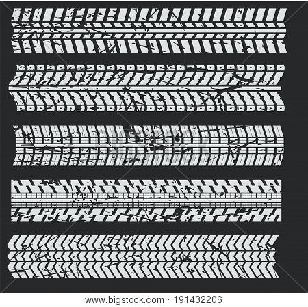 450x449 Tire Mark Seamless Tire Tracks Tread Marks Vector Set Mark From
