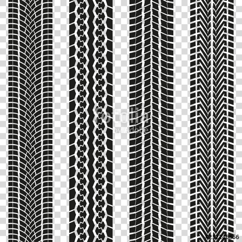 500x500 Tire Track Or Tyre Tread Isolated On The Transparent Background