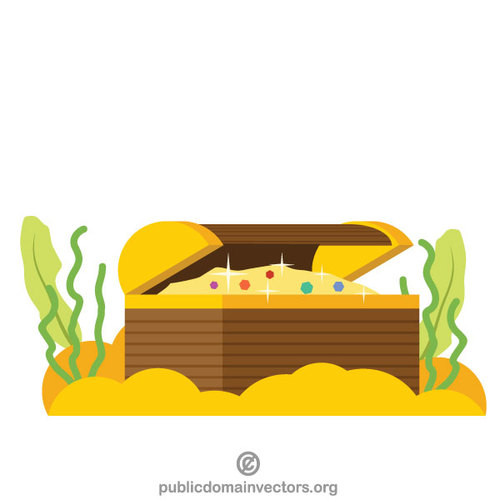 500x500 Treasure Chest Vector Illustration Public Domain Vectors
