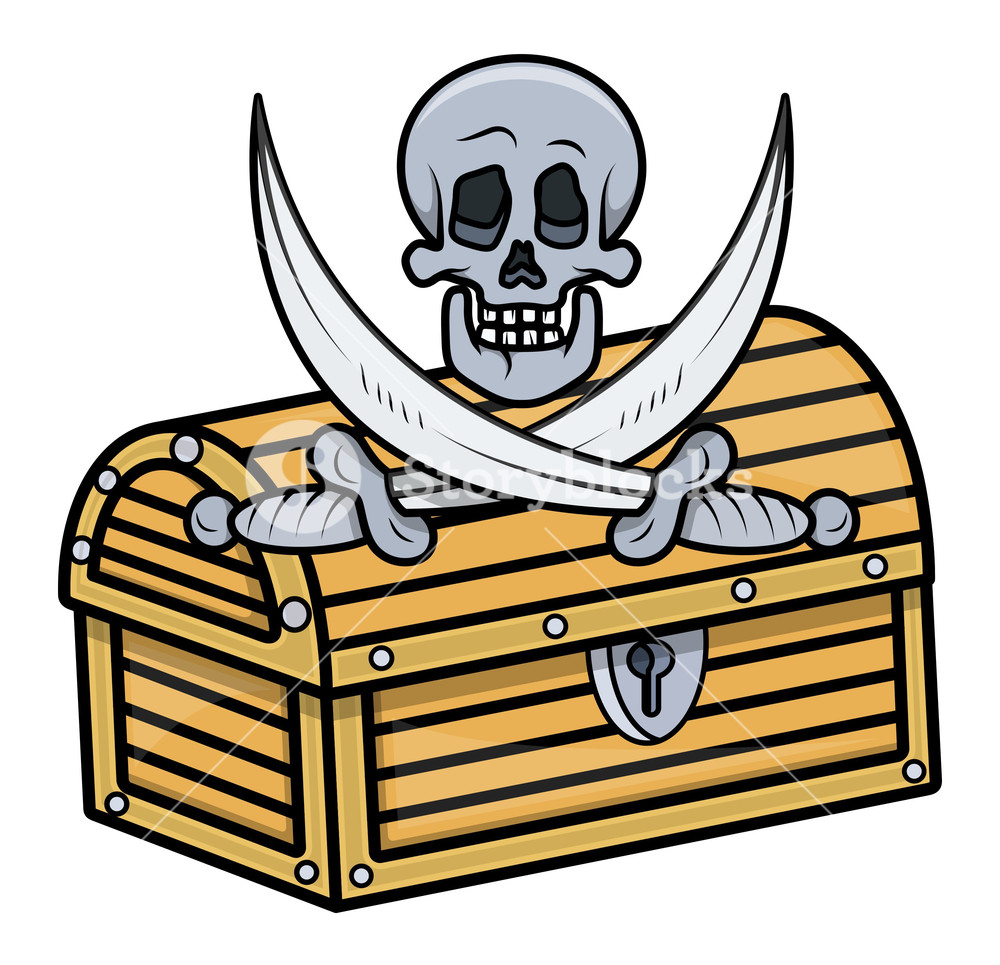 1000x965 Treasure Box With Skull And Crossed Sword