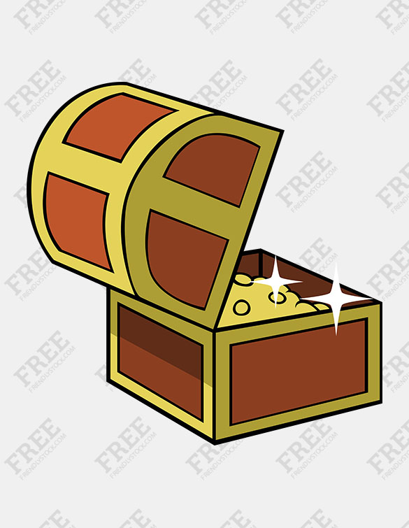 585x755 Free Graphic] Open Treasure Chest