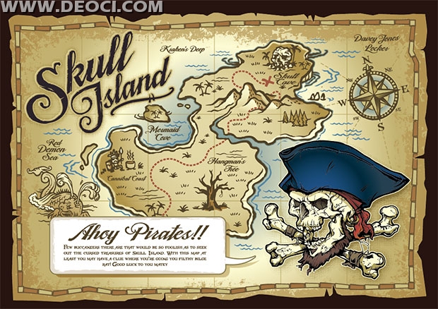 620x438 Pirate Treasure Map Vector Eps Downloads
