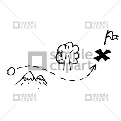 400x400 Treasure Map Vector Image