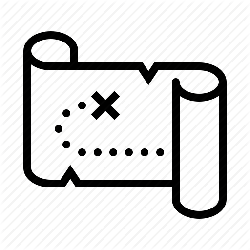 512x512 Map, Pirate, Pirates, Treasure, Treasure Map Icon