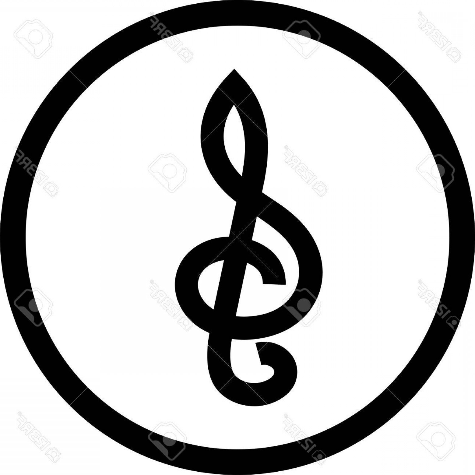 1560x1560 Photostock Vector Treble Clef Vector Icon Isolated Sohadacouri