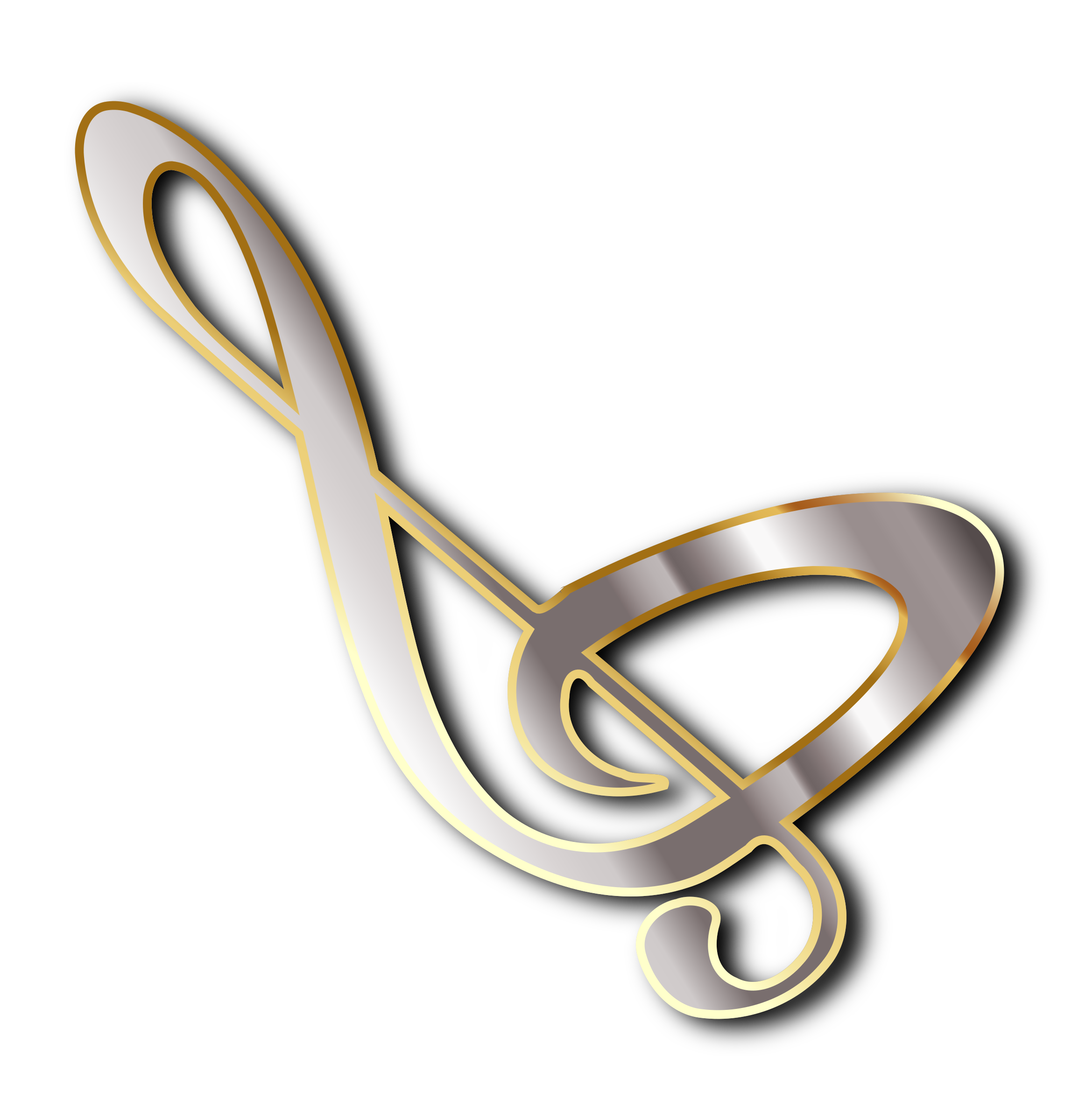 2311x2400 Treble Clef Vector Clipart Image