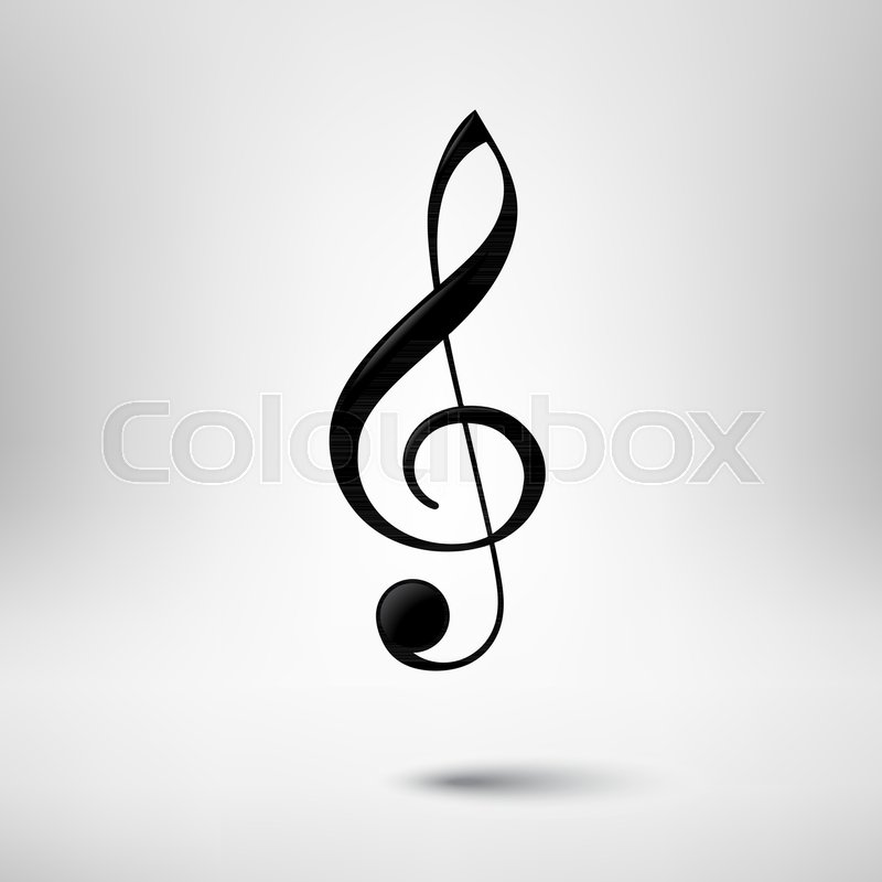 800x800 Treble Clef Vector Icon. Music Design Element. Stock Vector