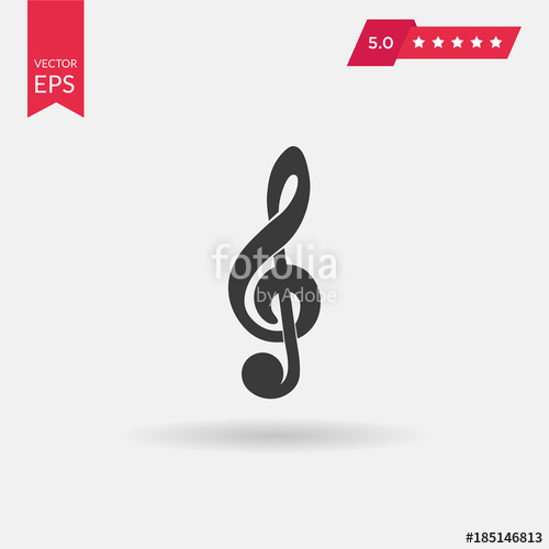 500x500 Treble Clef Vector Icon. Stock Image And Royalty Free Vector