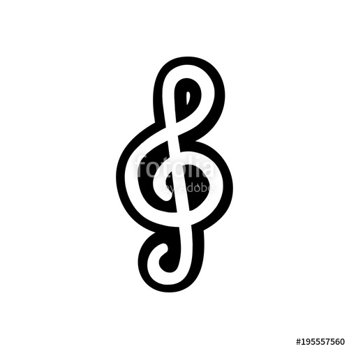 500x500 Music Key. Treble Clef Stock Image And Royalty Free Vector Files