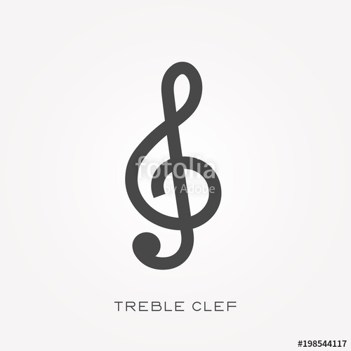 500x500 Silhouette Icon Treble Clef Stock Image And Royalty Free Vector