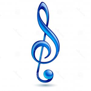 300x300 Stock Photos Blue Treble Clef Shiny White Background Image
