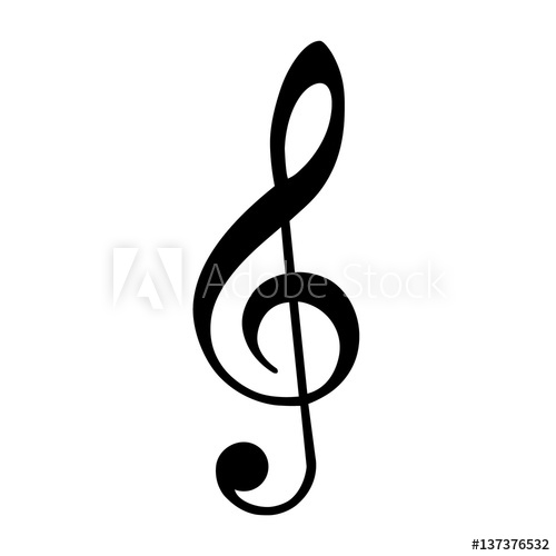 500x500 Treble Clef Vector