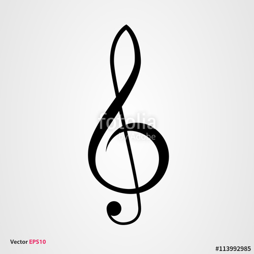 500x500 Treble Clef Vector Icon Stock Image And Royalty Free Vector Files