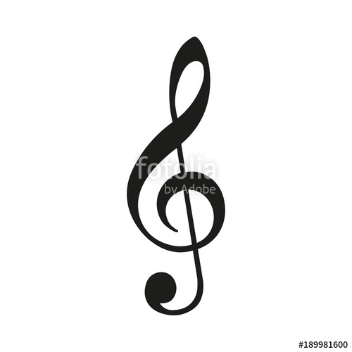 500x500 Treble Clef. Vector. Stock Image And Royalty Free Vector Files