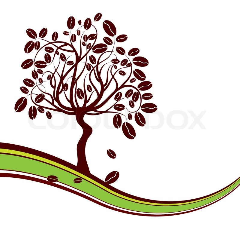 800x785 Coffee Tree Background, Vector Illustration Stock Vector Colourbox