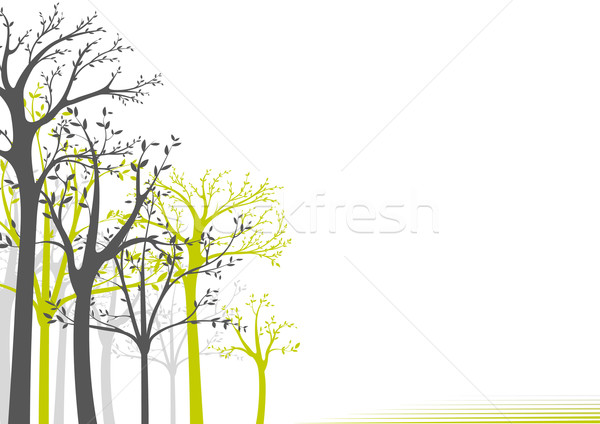 600x424 Abstract Trees Background Vector Illustration Roman Dekan