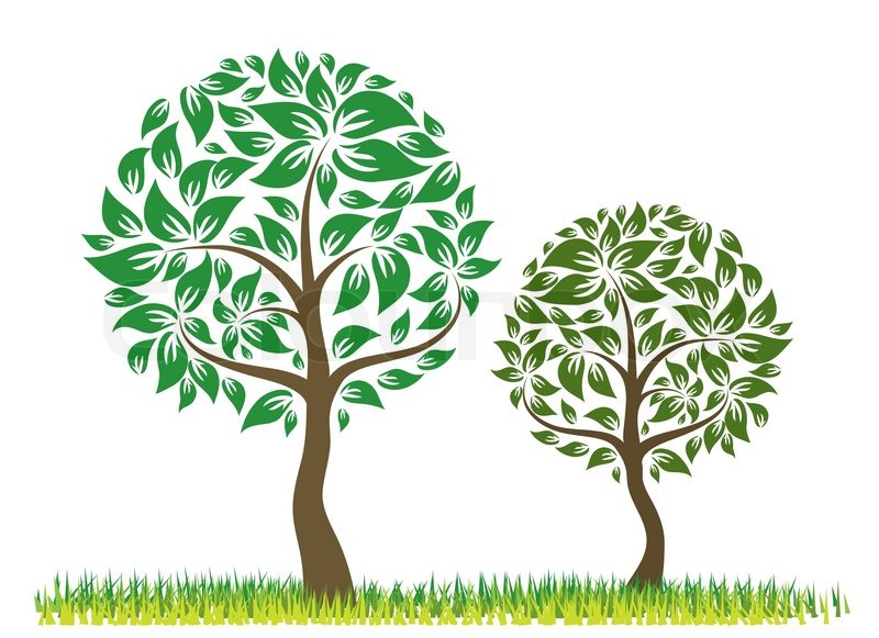 800x581 Tree Abstract Background, Vector Illustration Stock Vector