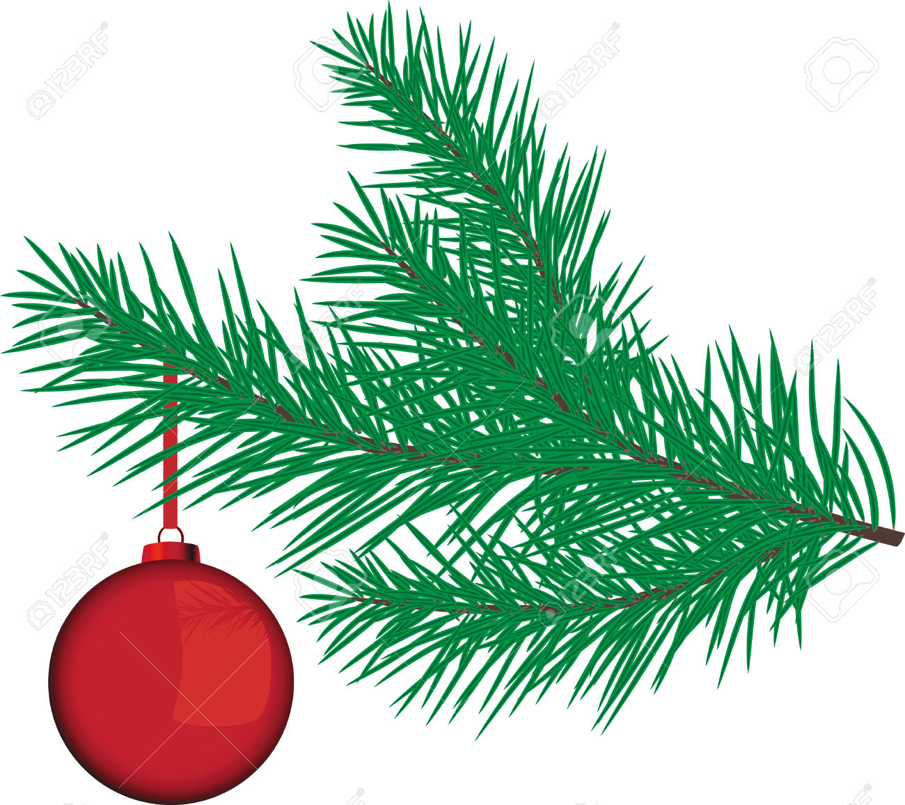 1300x1157 Christmas Tree Branch Clipart Free