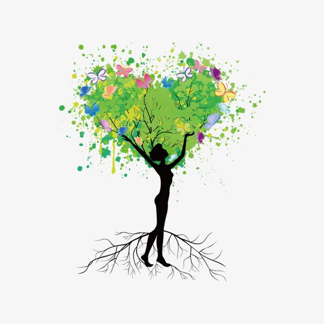 650x650 Creative People Tree, Silhouette Figures, Tree, Drawing The Tree