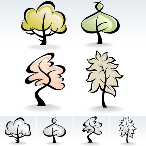 500x497 Drawing Cute Tree Vector Graphics Free Vector In Encapsulated
