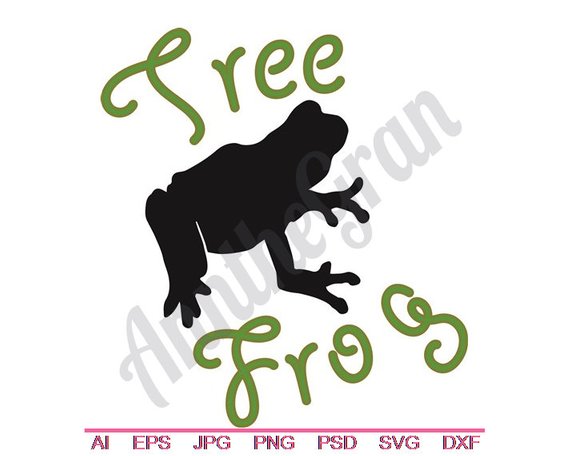 570x456 Tree Frog Svg Dxf Eps Png Jpg Vector Art Clipart Cut Etsy
