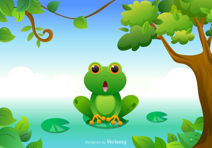 700x490 Free Cartoon Green Tree Frog Vector
