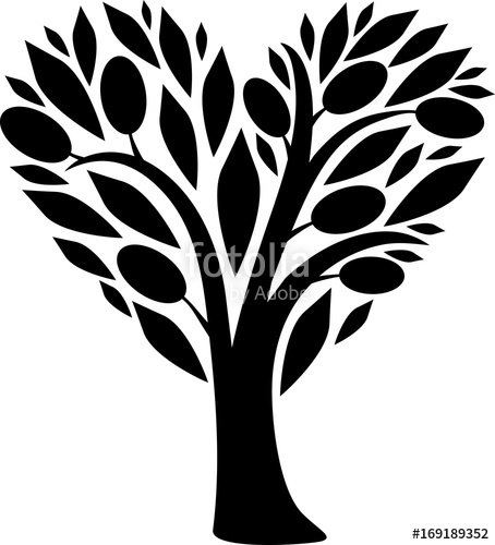 454x500 Heart Olive Tree Stock Image And Royalty Free Vector Files On