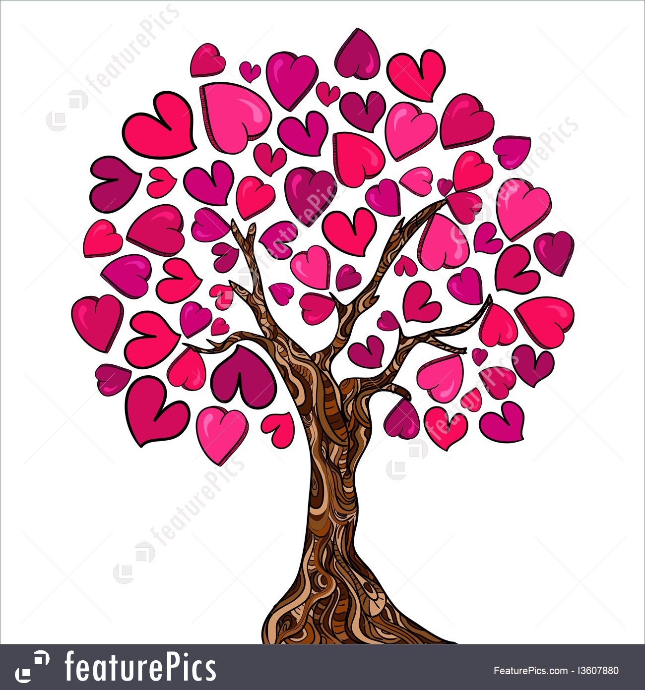 1300x1392 Holidays Love Concept Tree Card