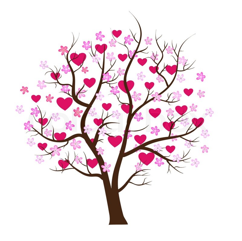 800x794 Love Design. Tree With Hearts Vector Art Stock Vector Colourbox