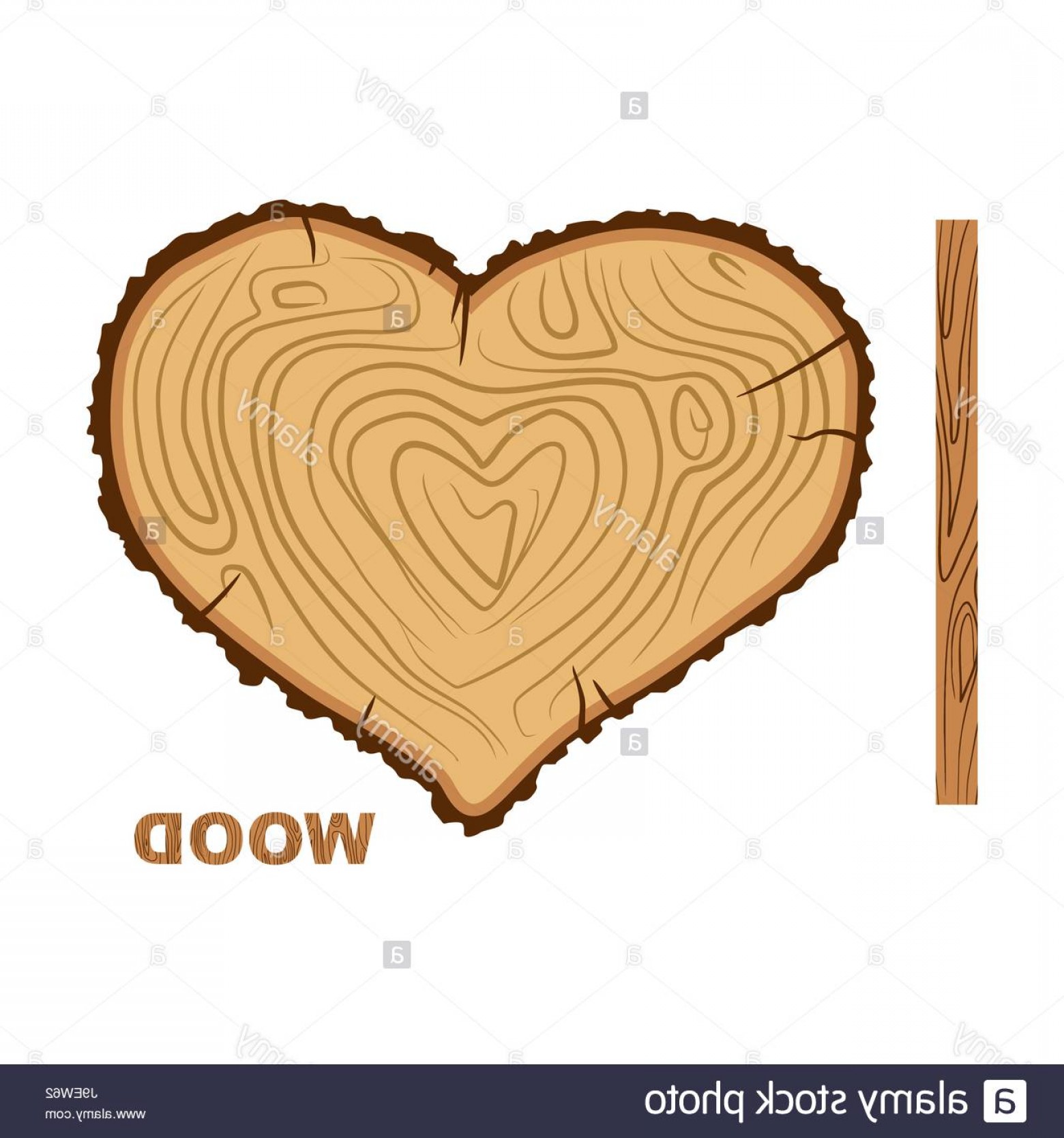 1560x1668 Stock Photo I Love Wood Cutting Tree As A Symbol Of Heart Vector