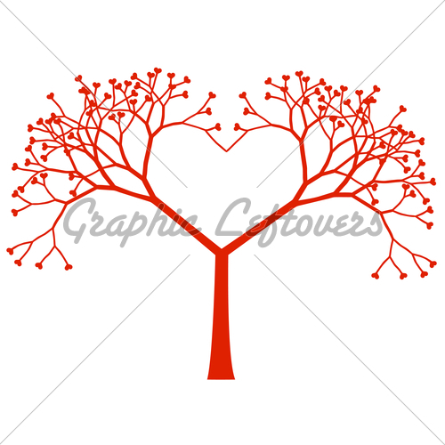500x500 Tree Heart, Vector Gl Stock Images
