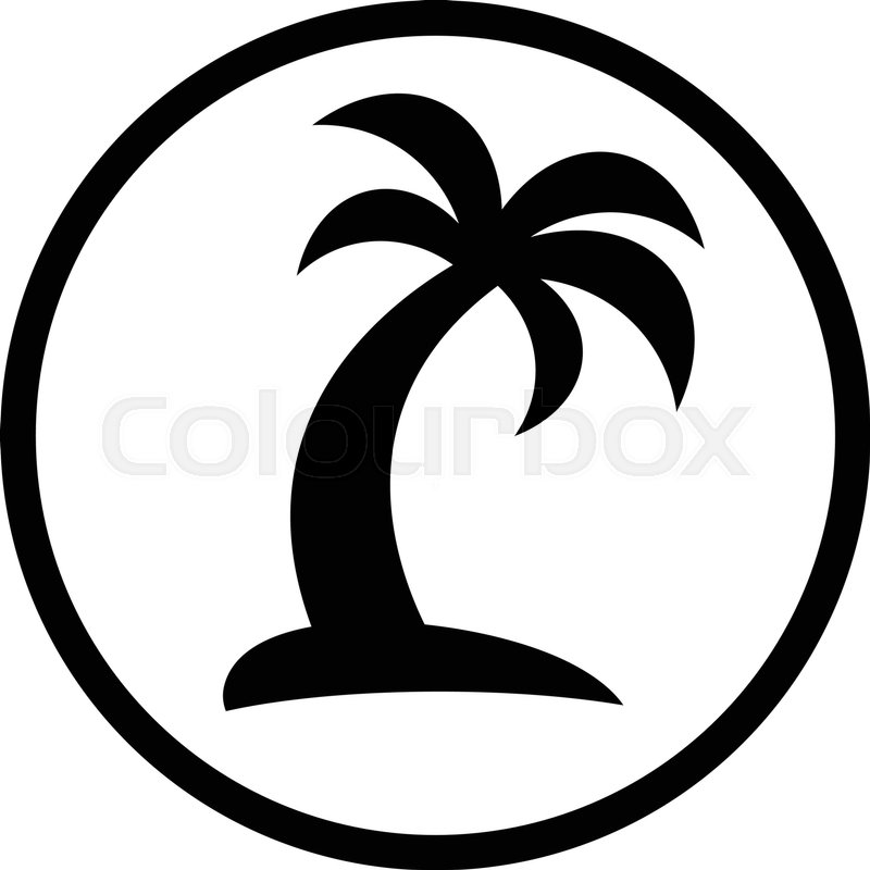 800x800 Palm Tree Vector Icon Stock Vector Colourbox